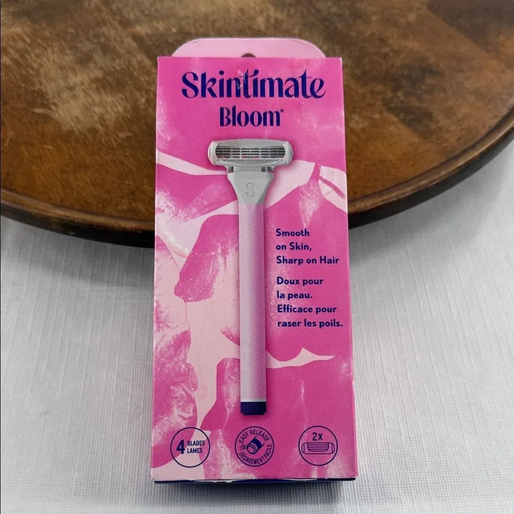 Skintimate Razor Wm Bloom Handle + 2 Refills 4 Blades Pink